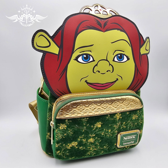 Loungefly DreamWorks Shrek Princess Fiona Green Gold Mini Backpack Bag New - Picture 2 of 13